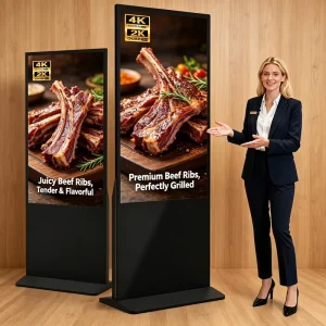 55-inch Floor-standing Digital Signage Vertical Totem for Shopping Mall Airport Railway Station