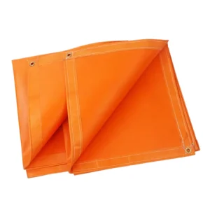 550°C PVC Coated Fiberglass Welding Blanket Spark Resistant Safety Shield with Grommets