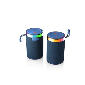 5W Portable Outdoor Bluetooth Speaker with Fabric Cover, RGB Light Ring and Bass