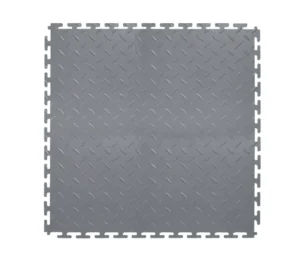 5mm Thick PVC Interlocking Tiles Anti-Slip Indoor Garage Floor Mat Easy Glue Installation for Schools