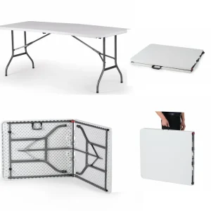 6-Foot Folding Rectangular Camping Table with Lock
