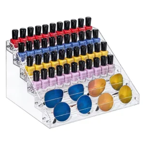 6 Tiner Eco-Friendly Clear Acrylic Nail Gel Polish Display Rack Stand