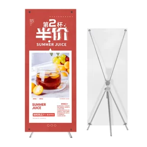 60*160cm Customized Print Advertising Promotion Outdoor Display Banner One Side Plastic X Frame Banner Stand