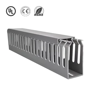 60*80 PVC Solid Trunking Self Adhesive Flame Retardant Arc Floor Cable Trough Wear Resistant Raceway