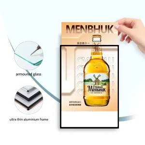 60*90cm Movie Poster Light Box Display Film Led Slim Advertising Sign Aluminum Light Box Picture Frame