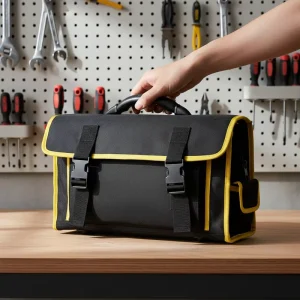 600D Oxford Electrician Tool Storage Bag with Zipper Closure and Shoulder Belt