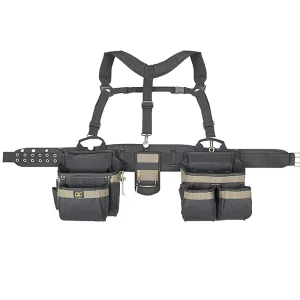 6714 Heavy-Duty Framers 5-Piece Comfort-Lift Tool Belt Apron 31-Pocket Electrician Tool Bag