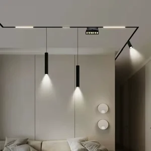 6W 10W 12W Recessed LED Spot Flood Light Dimmer White Rail Grille Magnetic Track Lighting System