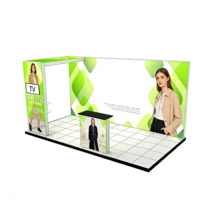 6x3m 3x3m Seg Aluminum Profile Frame Tension Fabric Double Side Led Backlit Modular Light Box Exhibition Trade Show Booth