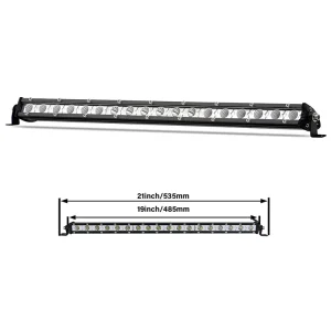 7 13 20 25inch LED Long Strip Spotlight for Car Work Light Bar Dome Light Off Road Small Single Row Light Bar for Car SUV Truck