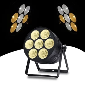 7*50W COB LED Slim PAR Light RGBW Adjustable IP33 DMX512 CRI95 Ra95 for Weddings and Studio