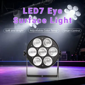 7-Eye COB Audience PAR Light, 35W/56W, Cool-Warm White, DMX512 Stage Fill Light