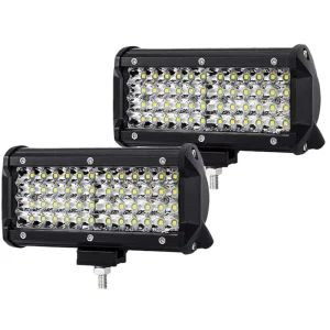 7 Inch 144W Long-Range Auxiliary LED Spotlight Flood Light Bar 12V 24V for Car