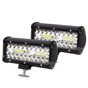 7-Inch 3-Row 120W LED Work Light Long Strip Roof Light for Off-Road Vehicles, Boats, and Pickup Trucks