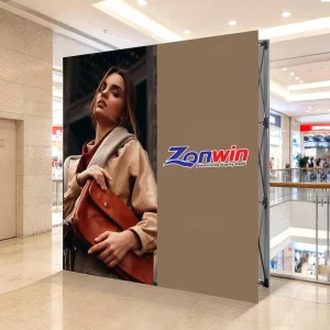 7.5*12.5FT Exhibition Pop-up Backdrop for Trade Show Display Booth, Stretch Tension Fabric Banner