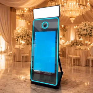 70-Inch Photo Booth Touch Screen DSLR Camera Photobooth with Printer RGB Ring Light for Wedding Party Events