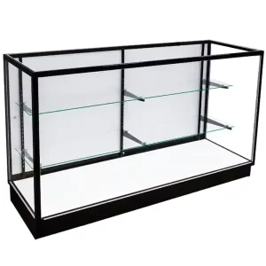 72-Inch Aluminum Frame Full-Vision Glass Display Cabinet for Smoke Shops