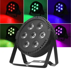 7x4W Rainbow Effect RGBW 4-in-1 LED PAR Light for Stage Disco DJ Wedding
