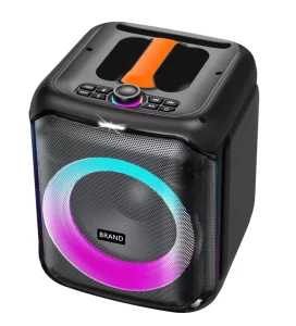 8 Inch Wireless for USB Aux Portable Outdoor RGB LED Karaoke Party Speakers with Built in Mic 30 50W