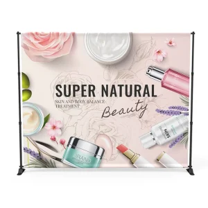 8 ft or 10 ft Exhibition Backdrop Trade Show Roll-Up Pop-Up Stretch Tension Fabric Display Banner Stand