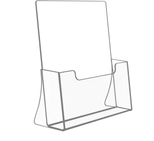 8.5×11 Inch A4 2-Pack Clear Acrylic Flyer Display Rack Counter Organizer