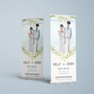80 x 200 cm Outdoor Adjustable-Height Aluminum Retractable Roll-Up Banner Stand