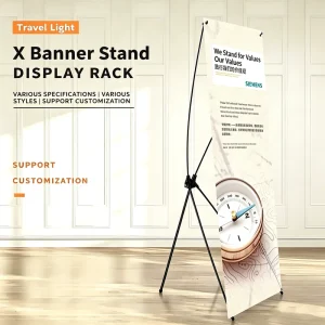 80×180 X Banner Stand Floor Standing Advertising Display Rack Roll up Banner Stand