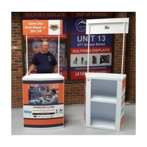 80×200 cm Indoor and Outdoor Pop-Up Promotional Table Display Stand