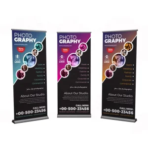 85×200 cm Retractable Aluminum Alloy Roll-Up Banner for Advertising