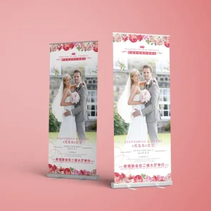 85x200cm Portable Aluminum Retractable Roll up Banner Stand for Outdoor Advertising Display