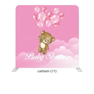 8ft 10Cartoon Exhibition Background Cloth with Custom Pattern Stretch Fabric for Business Events and Photography
