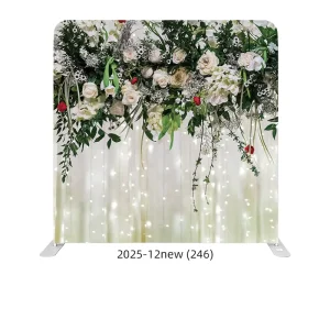 8ft 10ft 20ft Custom Floral Stretch Fabric Photo Booth Backdrop with Portable Aluminum Alloy Frame