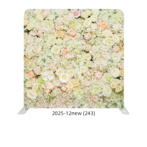 8ft 10ft 20ft Custom Flower Photo Booth Stretch Fabric Backdrop with Portable Aluminum Frame