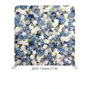 8ft 10ft 20ft Custom Flower Wedding Stretch Fabric Backdrop Curtain with Portable Aluminum Frame