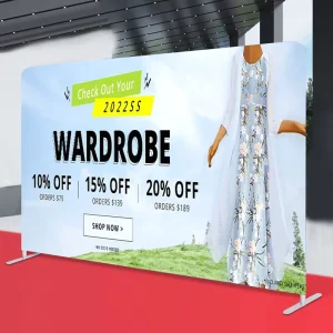 8ft/10ft/20ft Exhibition Backdrop Pop-Up Display Booth Stretch Tension Fabric Banner Stand