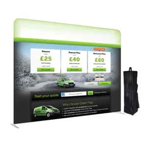 8ft/10ft/20ft Exhibition Backdrop Pop-Up Display Booth Stretch Tension Fabric Banner Stand