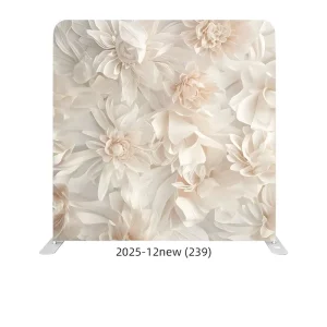8ft 10ft 20ft Rose Flower Photo Booth Stretch Fabric Backdrop with Portable Aluminum Frame