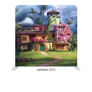 8ft/10ft Cartoon Multifunctional Personalized Logo Cloth Tension Fabric Backdrop Stand
