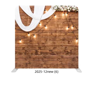8ft 10ft Custom Double-Sided Printed Polyester Stretch Cloth Photo Booth Backdrop with Aluminum Frame