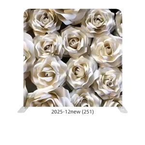 8ft 10ft Custom Floral Wedding Photo Booth Backdrop Stretch Fabric Portable Aluminum Frame