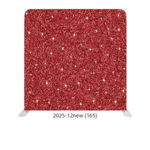 8ft 10ft Custom Red Sequined Photography Backdrop Cloth, Portable Aluminum Frame