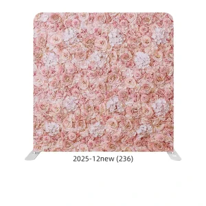 8ft 10ft Custom Rose Flower Photo Booth Stretch Fabric Backdrop with Portable Aluminum Frame