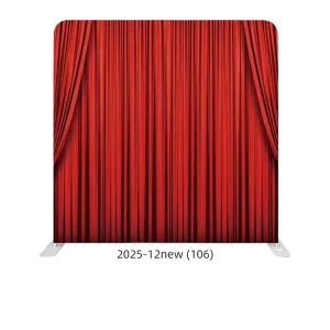 8ft 10ft Custom Stretch Cloth Backdrop Curtain with Portable Aluminum Frame and Stage-Printed Background Cloth