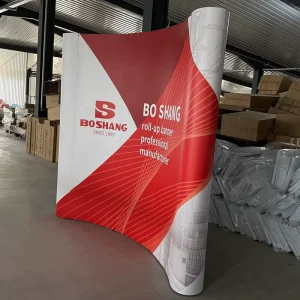 8ft/10ft Exhibition Backdrop Roll-Up Pull-Up Pop-Up Booth Stretch Tension Fabric Banner Stand