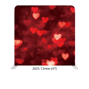 8ft 10ft Full-Color Portable Wall-Mounted Photo Booth Backdrop with Stretch Cloth Banner Stand and Pillowcase Cover