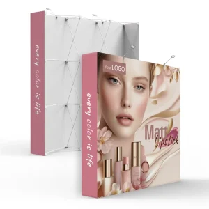 8ft Aluminum Textile Dye Sublimation Straight Advertising Banner Pop-up Display Stand, Portable Foldable