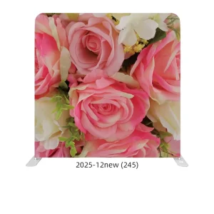8ft Custom Flower Photo Booth Stretch Fabric Backdrop with Portable Aluminum Frame