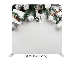 8ft Custom Party Background Cloth with Photography Stretch Fabric and Portable Aluminum Frame