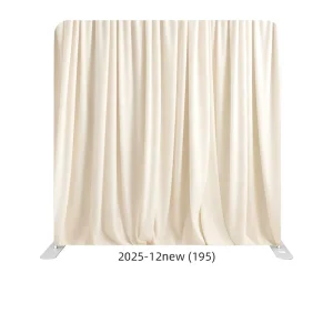 8ft Custom Party Background Cloth with Stretch Fabric Curtain and Portable Aluminum Frame