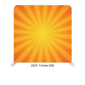 8ft Full-Color Portable Wall-Mounted Photo Booth Backdrop with Stretch Cloth Banner Stand and Pillowcase Cover